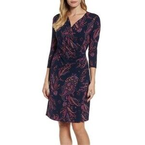 Tommy Bahama Paisley Daze Short Dress Ocean Deep Women's Sz XL/TG MSRP $155